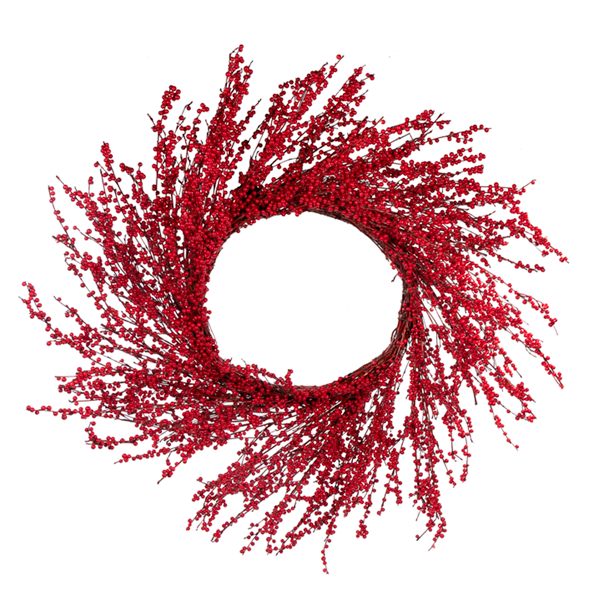 24" Berry Red Wreath