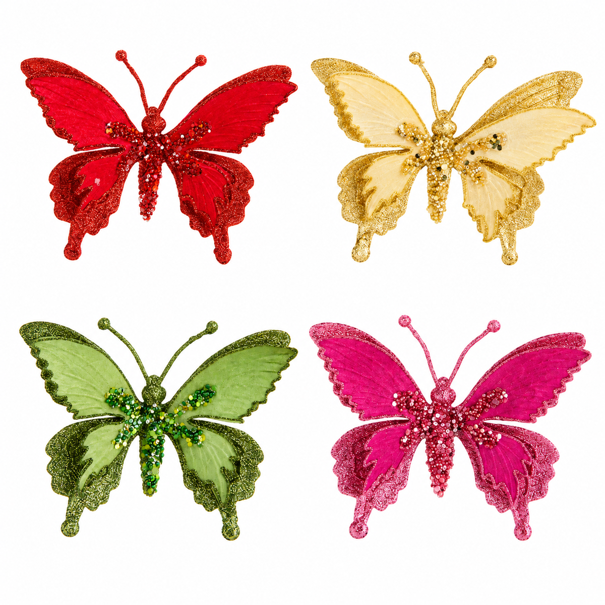 7" Butterfly Clip-On Ornament