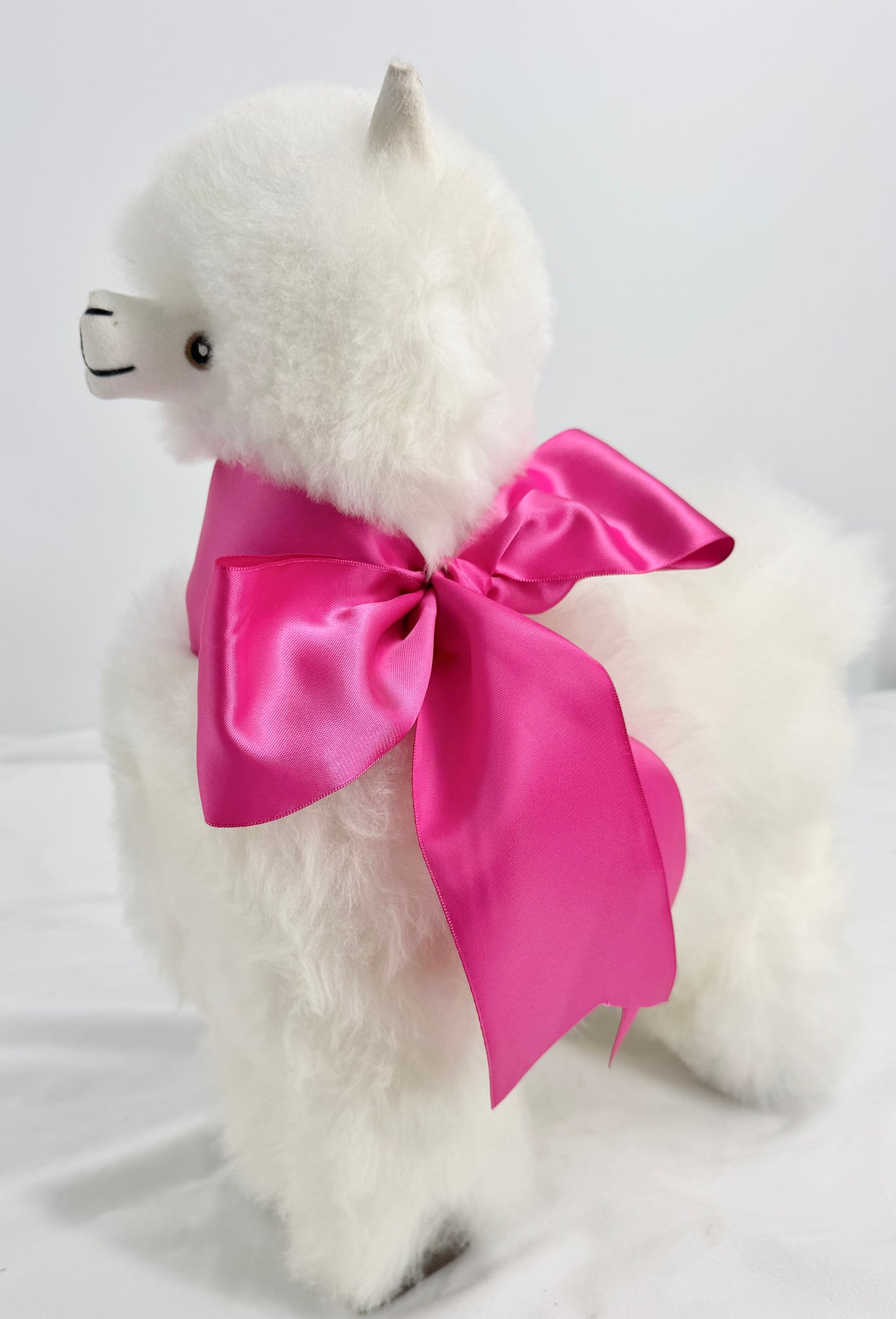 100% Alpaca Fur Stuffed Llama - Super Soft and Furry