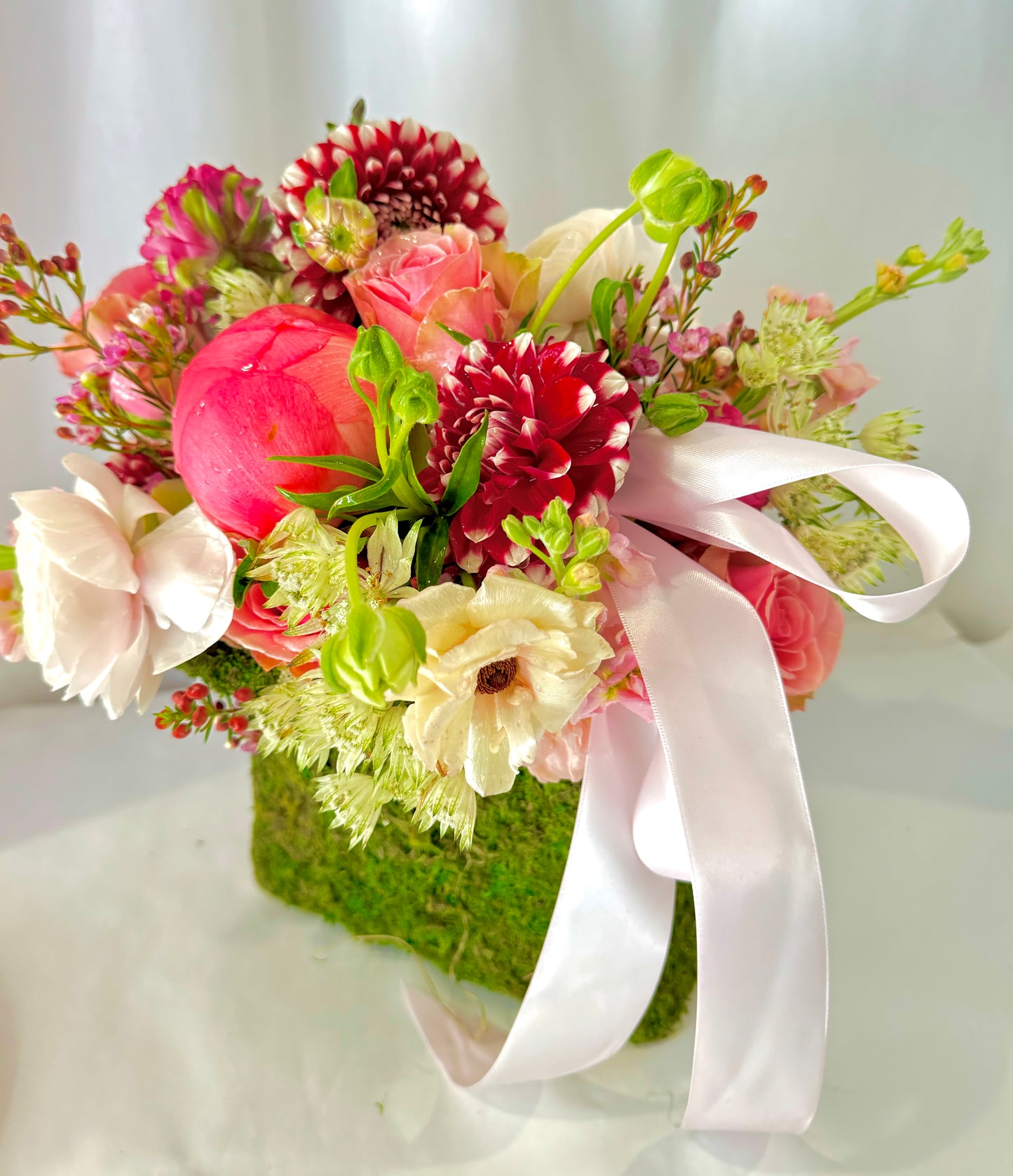 Fresh Flower Moss Covered Purse