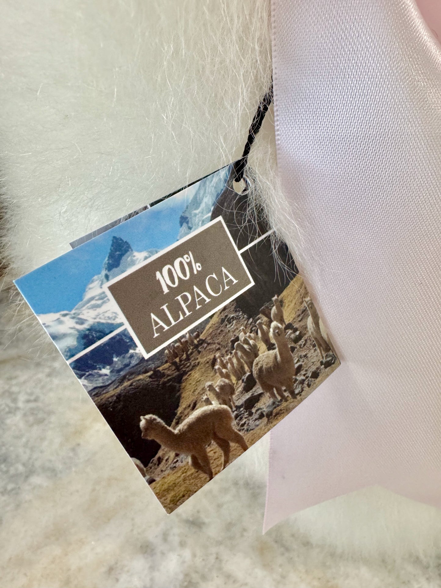 100% Alpaca Fur Stuffed Llama - Super Soft and Furry