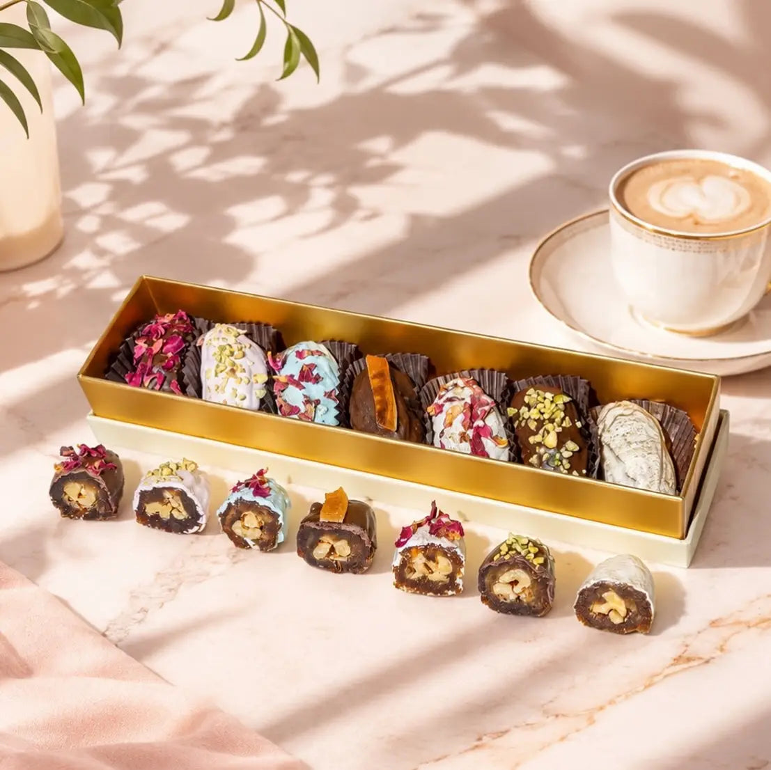 Luxury Chocolate-Covered Dates - 7 Piece Gift Box