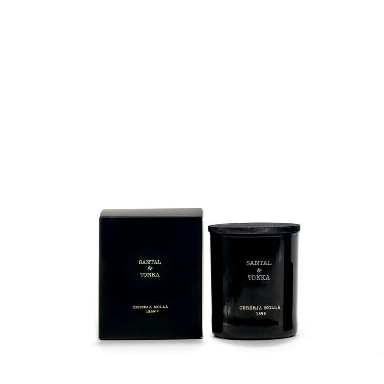 Santal & Tonka Black Candle, 8 oz