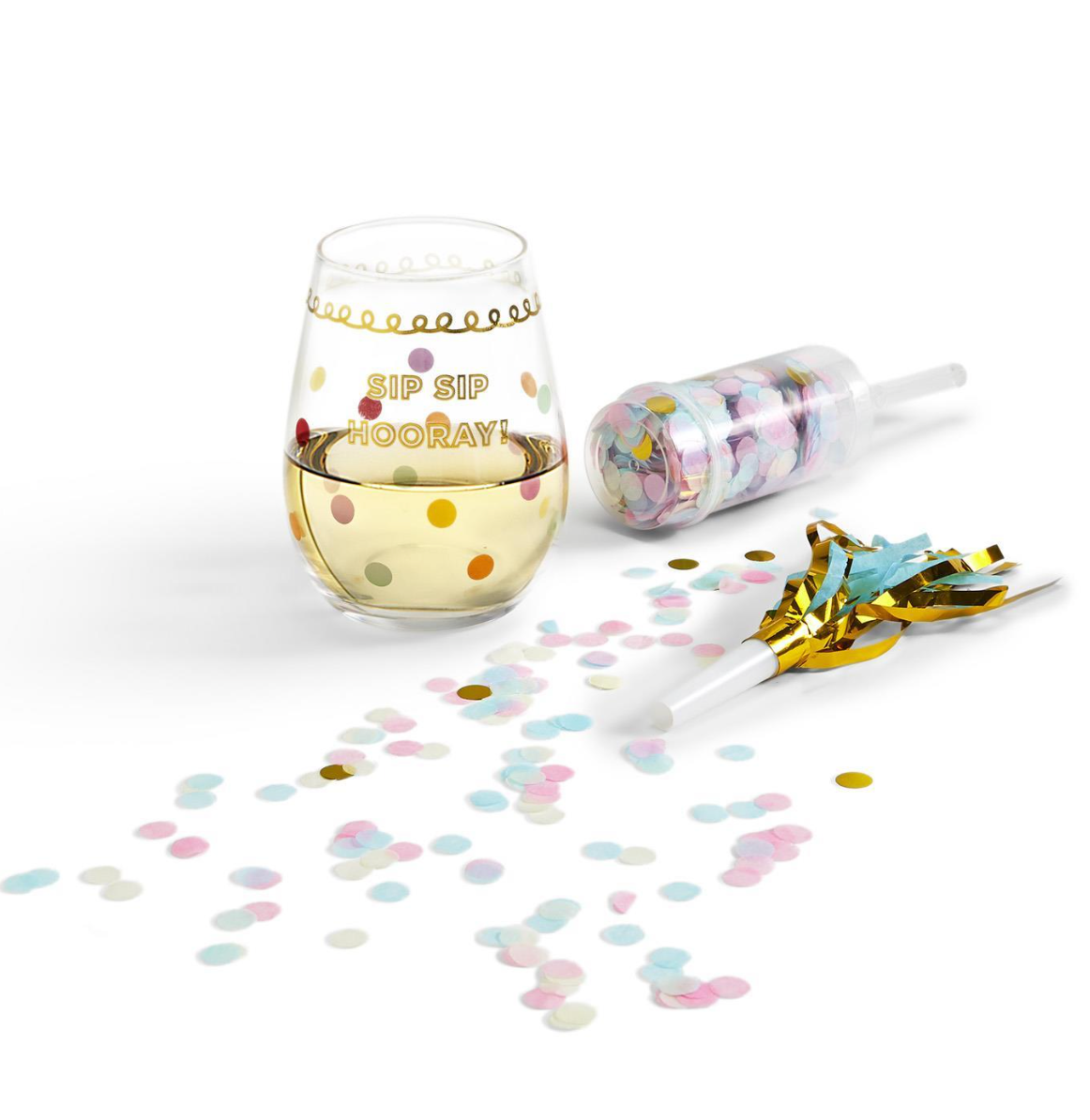 Sip Sip Hooray Celebration Birthday Glass Cup