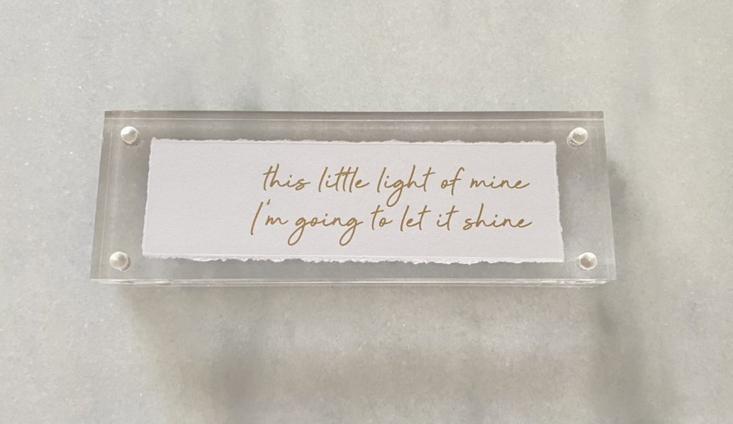 This Little Light Of Mine Acrylic Framed Art