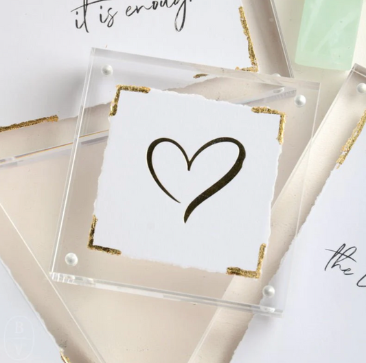 Gold Embossed Heart