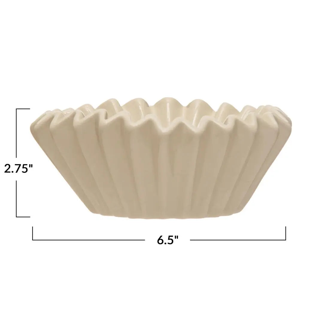 Stoneware Fluted Bowl