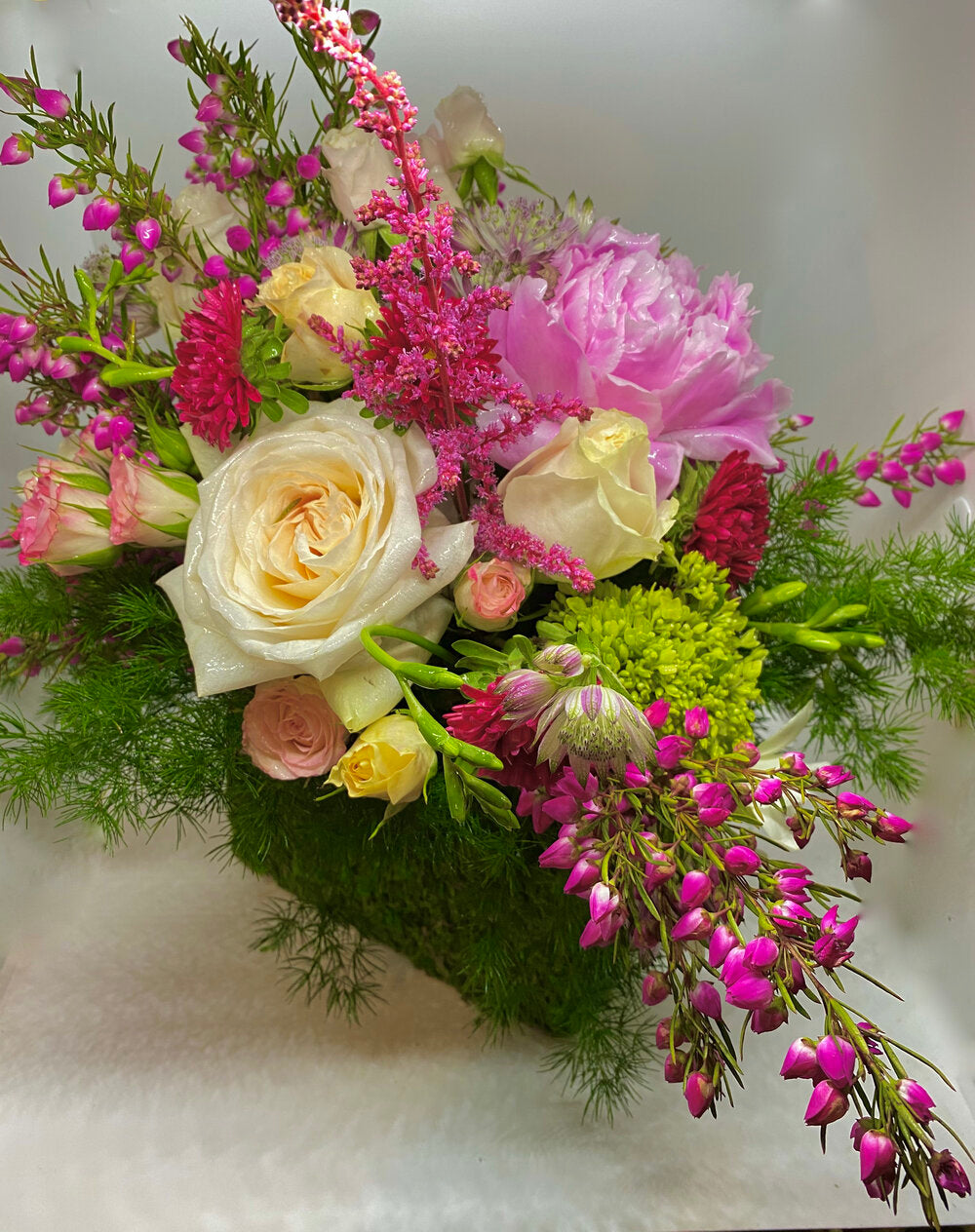 Fresh Flower Moss Covered Purse