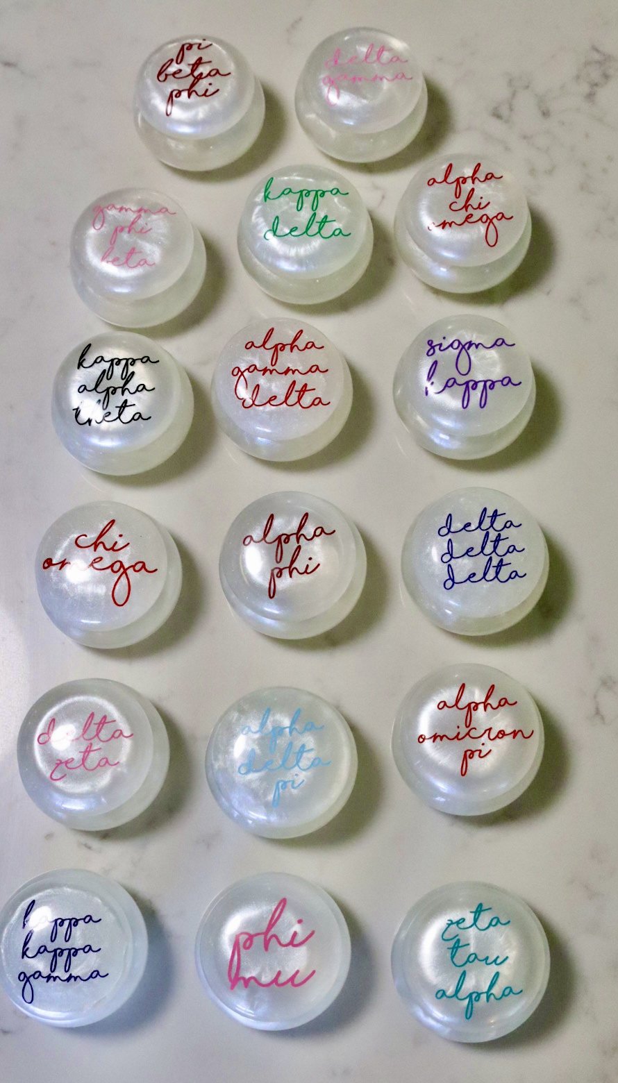 Sorority Script Pin Boxes
