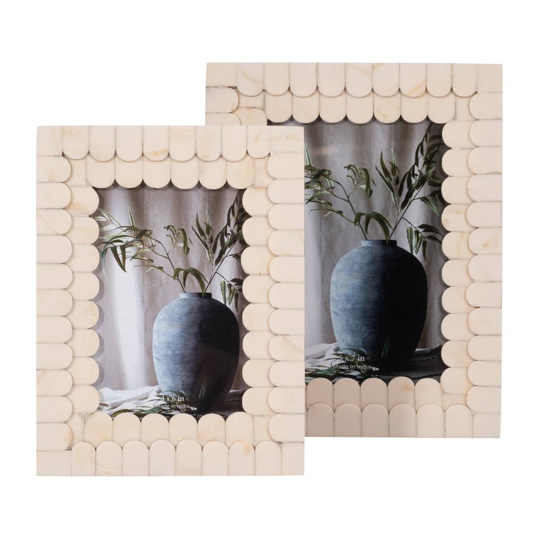 Scalloped Ivory Picture Frame, 4x6 in.