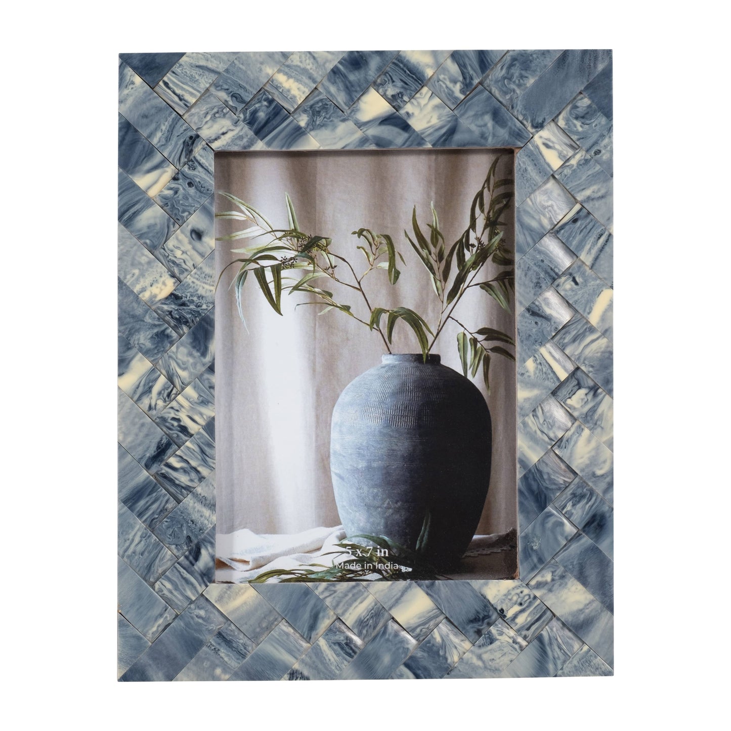 Blue Checkered Photo Frame, 5x7 in.