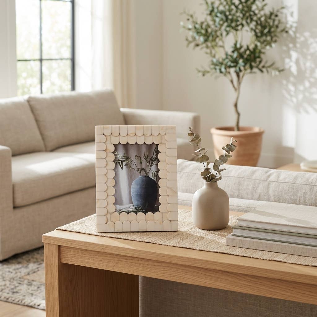 Scalloped Ivory Picture Frame, 4x6 in.