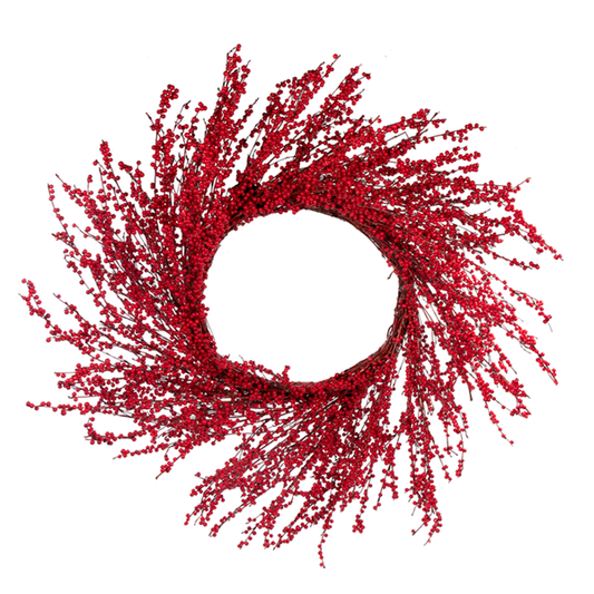 24" Berry Red Wreath