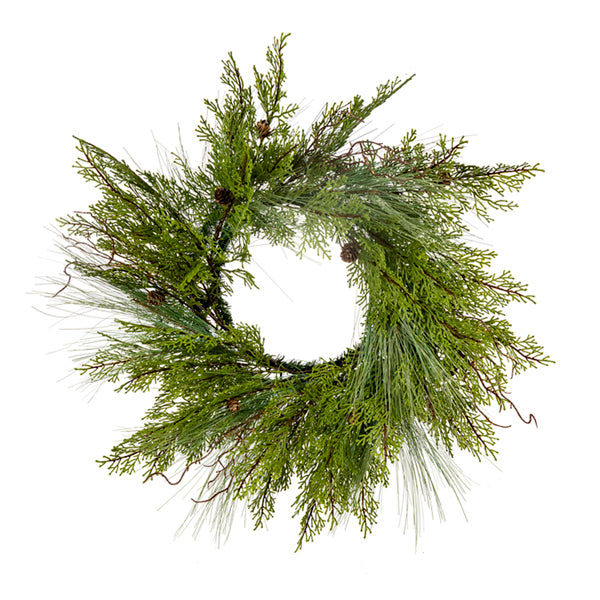 24" Deluxe Mix Cedar Wreath