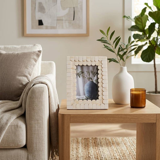 Scalloped Ivory Picture Frame, 4x6 in.