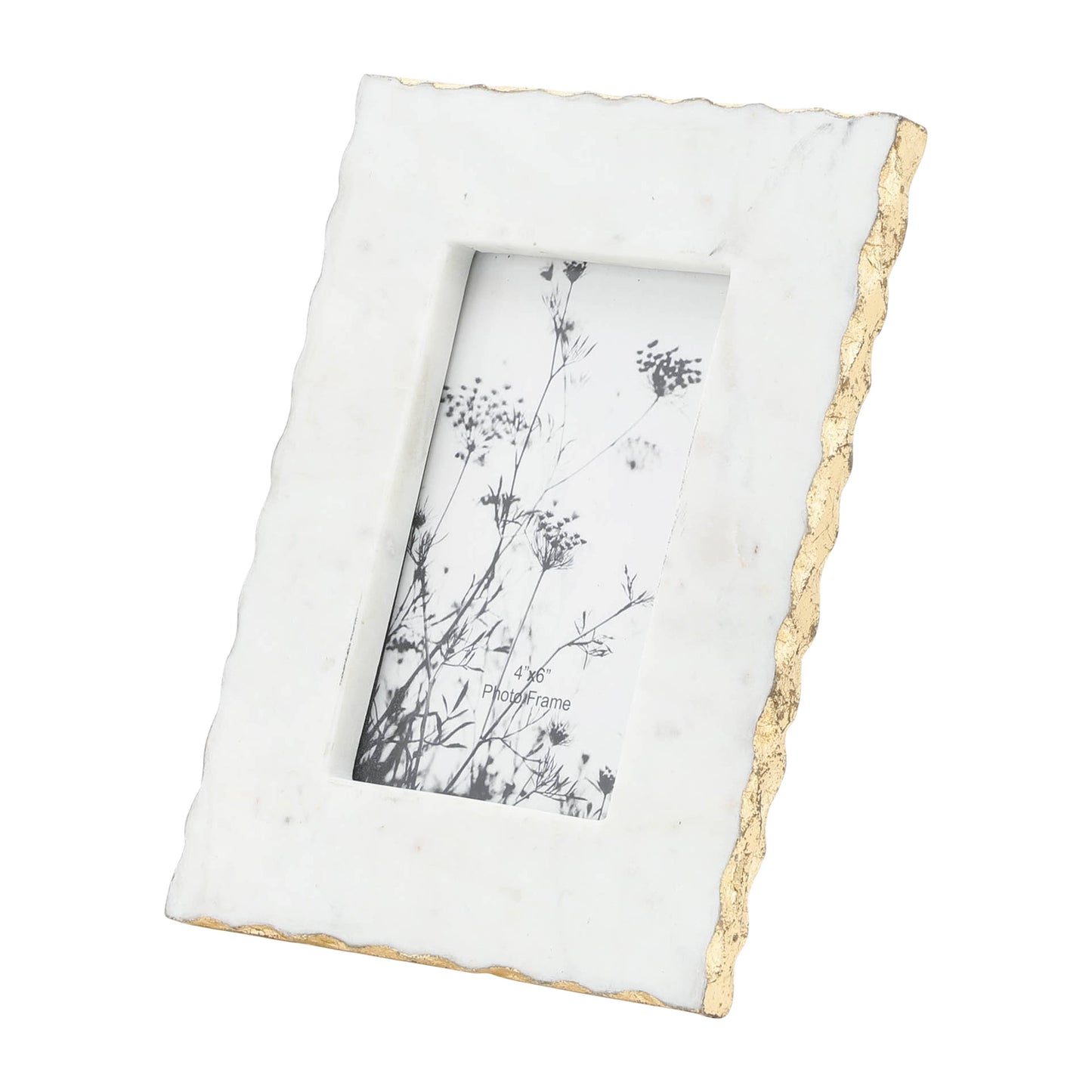 White Marble Picture Frame, 4x6 in.