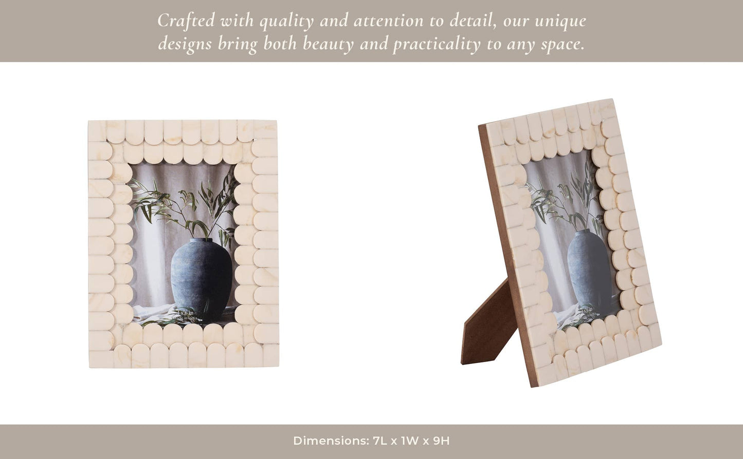 Scalloped Ivory Picture Frame, 4x6 in.