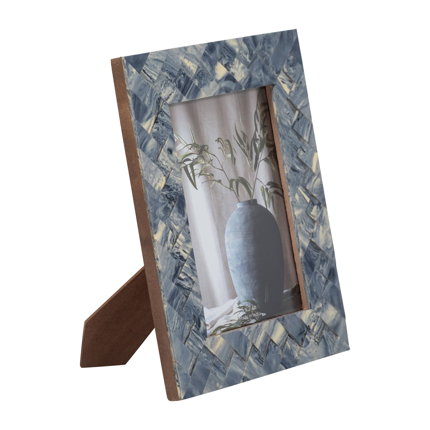 Blue Checkered Photo Frame, 5x7 in.