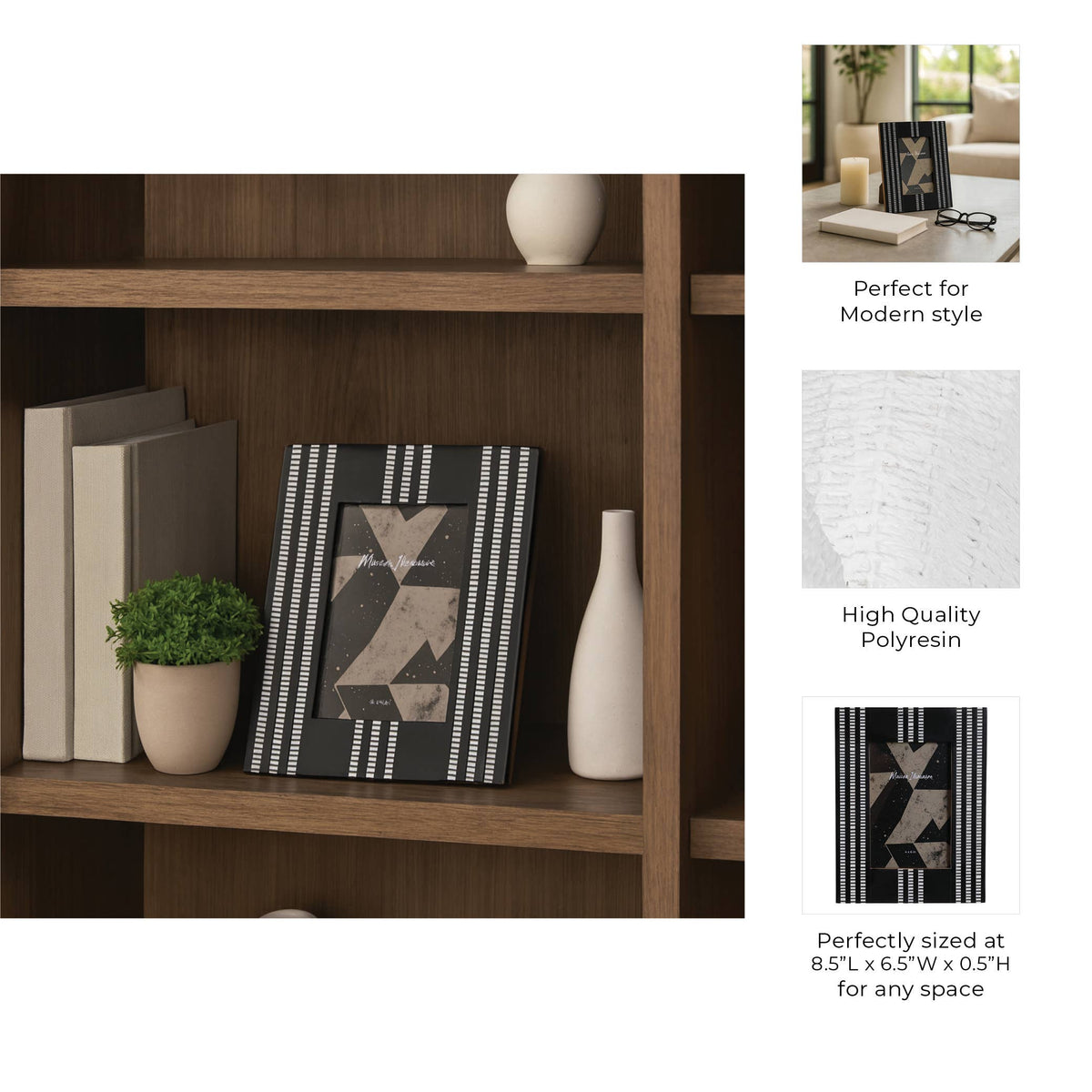 Ridged Stripes Picture Frame, 4x6 in.