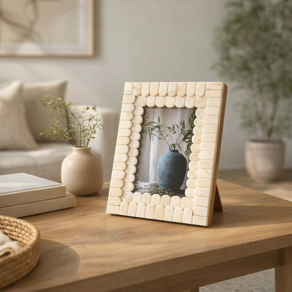 Scalloped Ivory Picture Frame, 4x6 in.