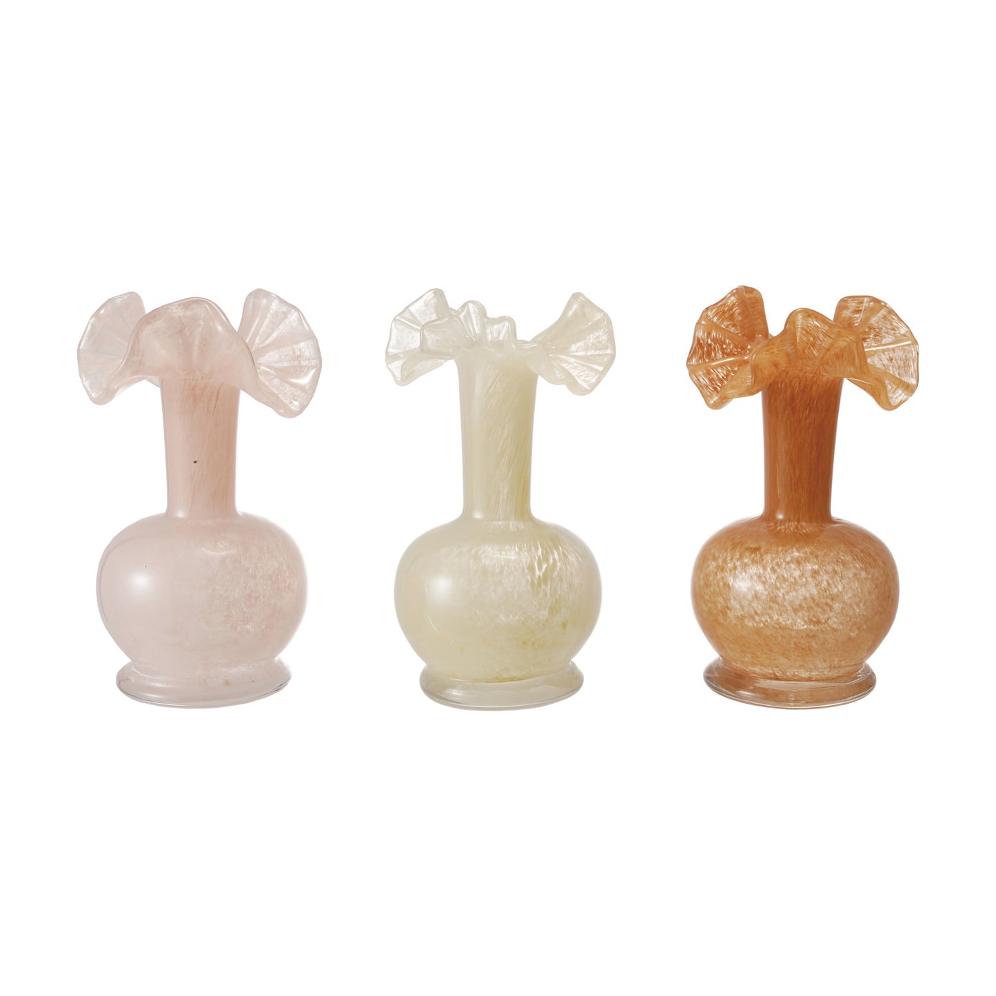 Art Glass Ruffle Vase