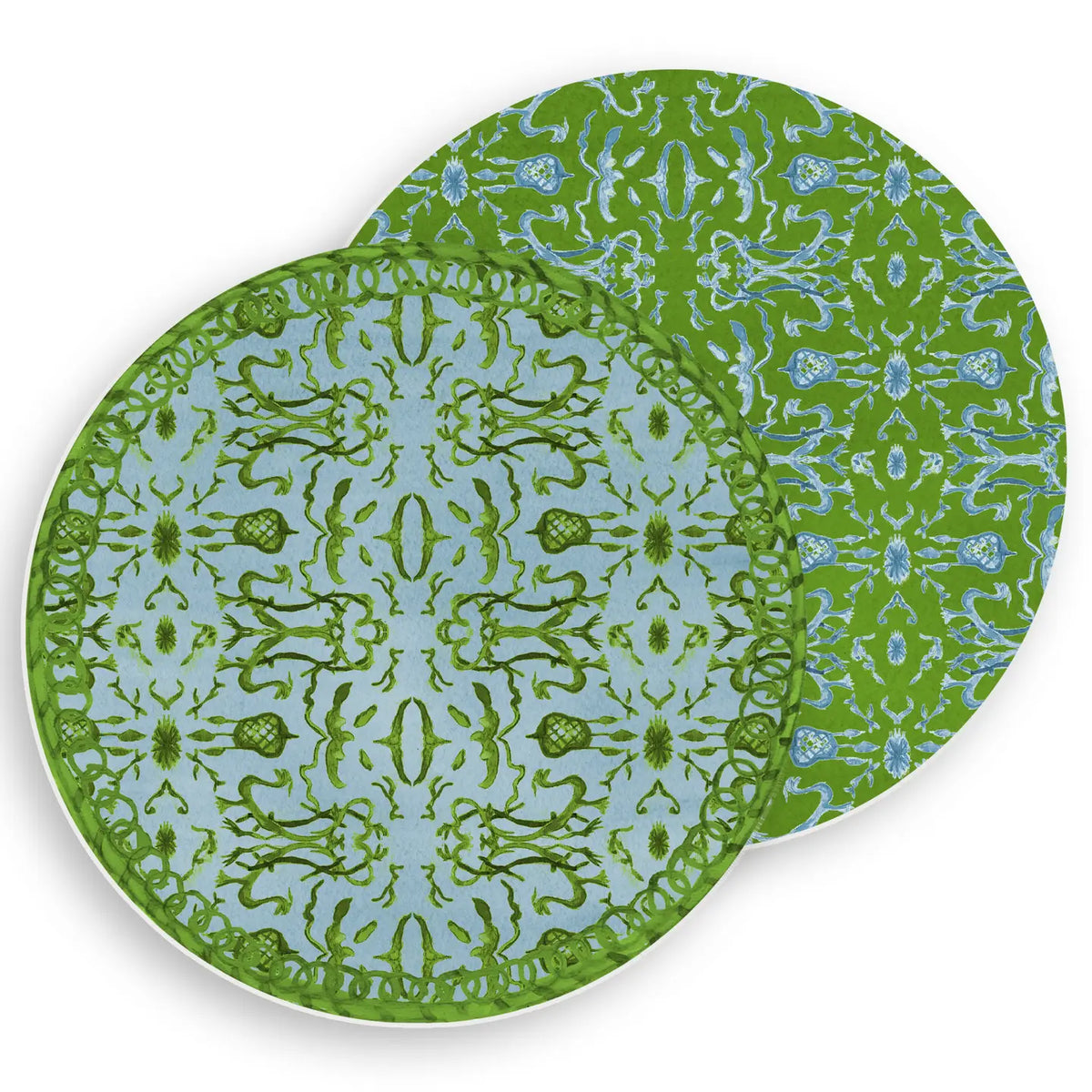 Blue & Green Chinoiserie Vinyl Placemat
