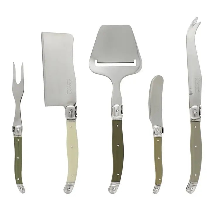 Laguiole Cheese Knife, Fork & Slicer Set, 5 Piece