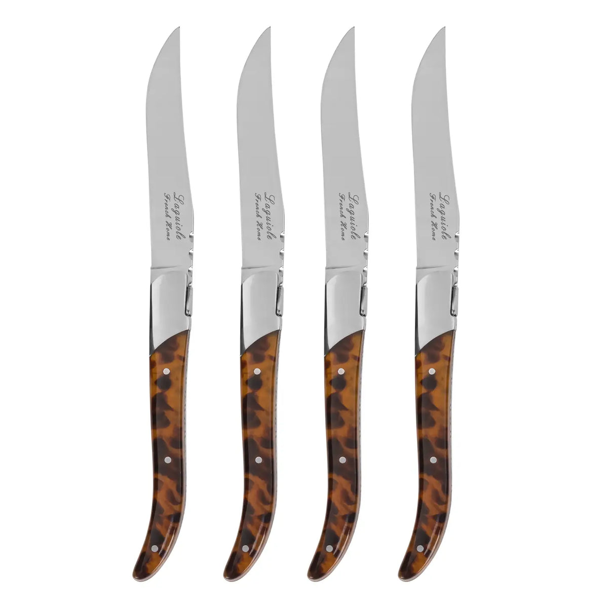 Laguiole Connoisseur Faux Tortoise Shell Steak Knife Set
