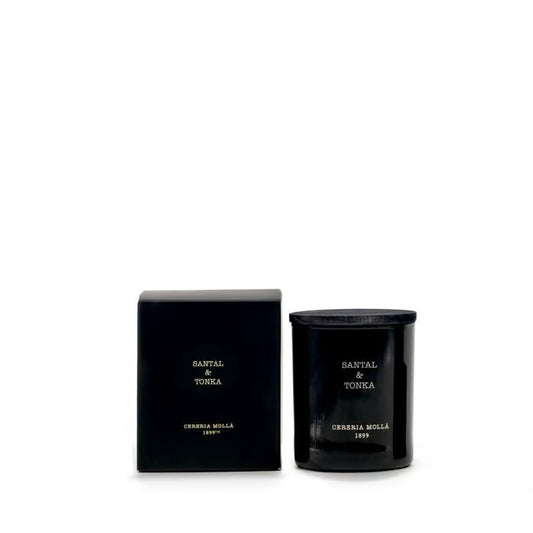 Santal & Tonka Black Candle, 8 oz