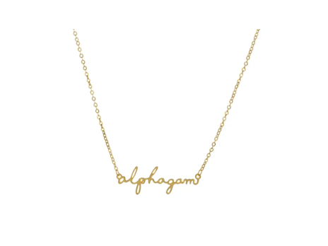 Sorority Script Necklace