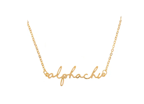 Sorority Script Necklace