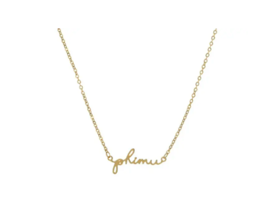 Sorority Script Necklace