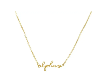 Sorority Script Necklace