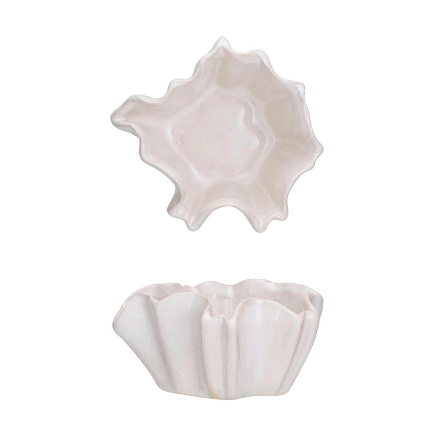 Stoneware Pleated Planter Pot