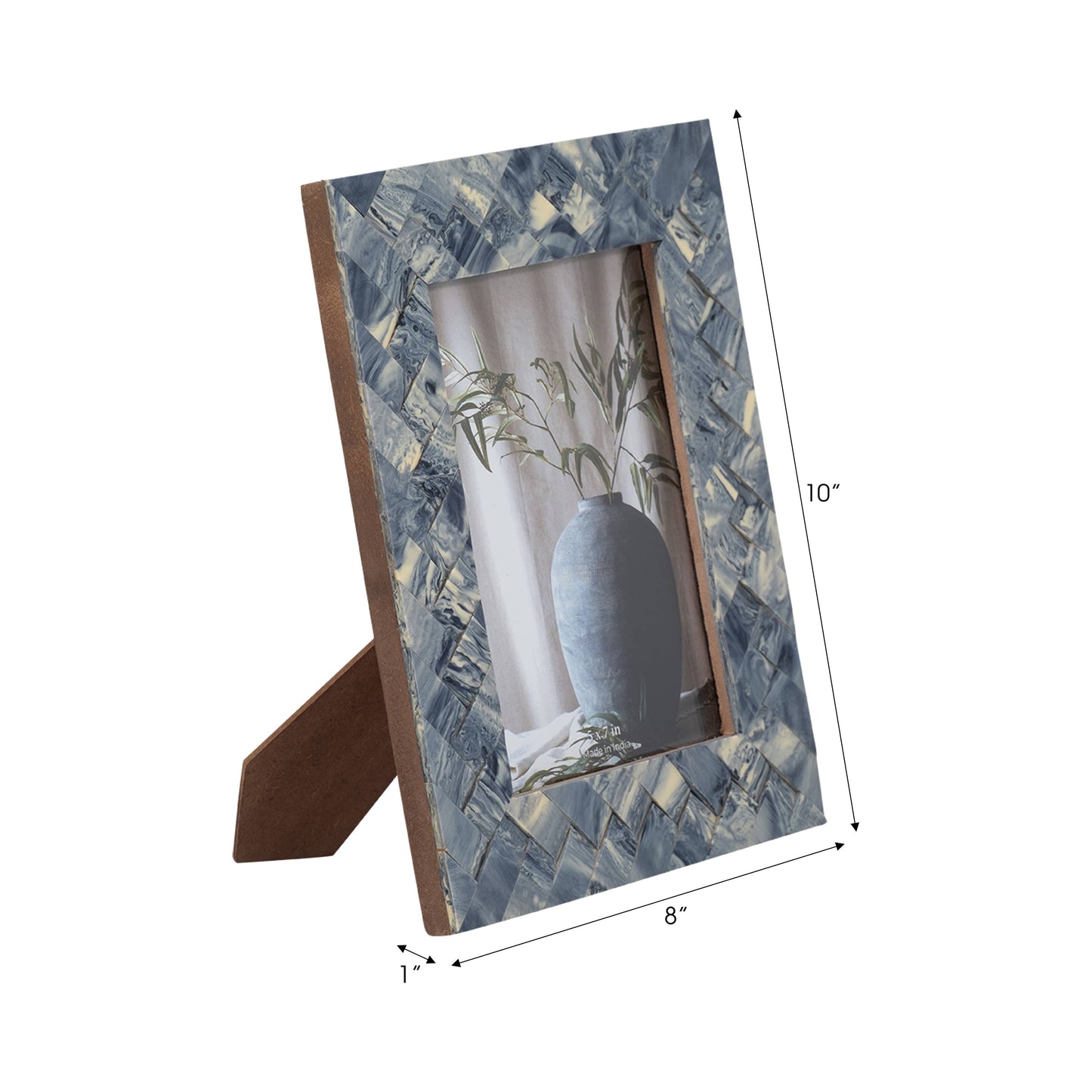 Blue Checkered Photo Frame, 5x7 in.