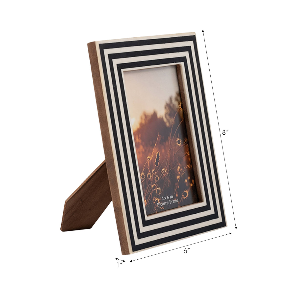 Black and White Modern Picture Frame, 4x6 in.