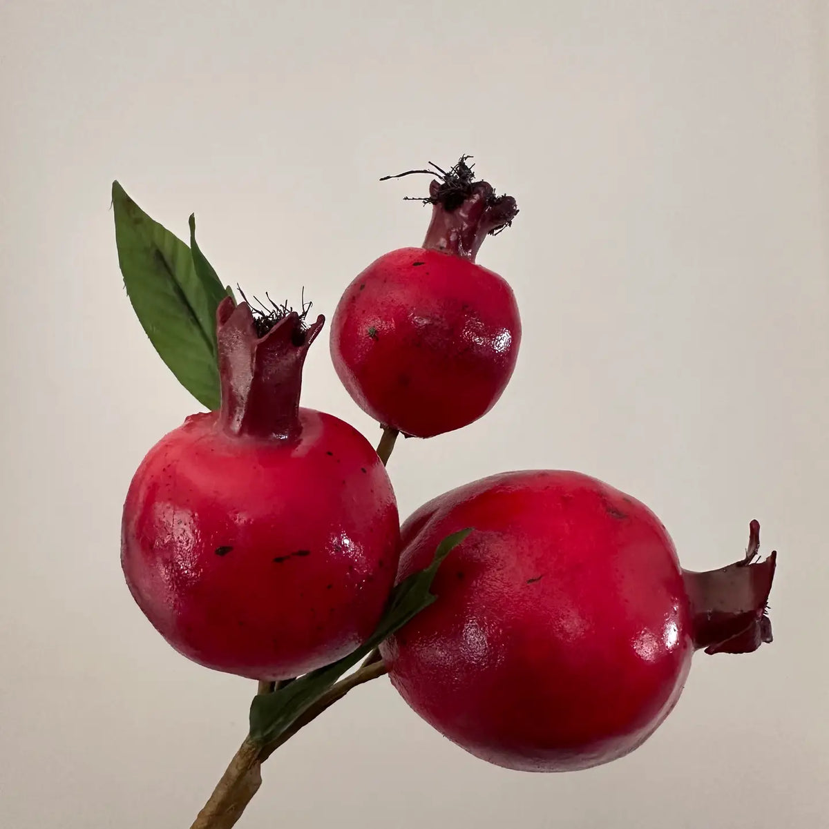 13" Faux Pomegranate Pick Red / Burgundy Pick