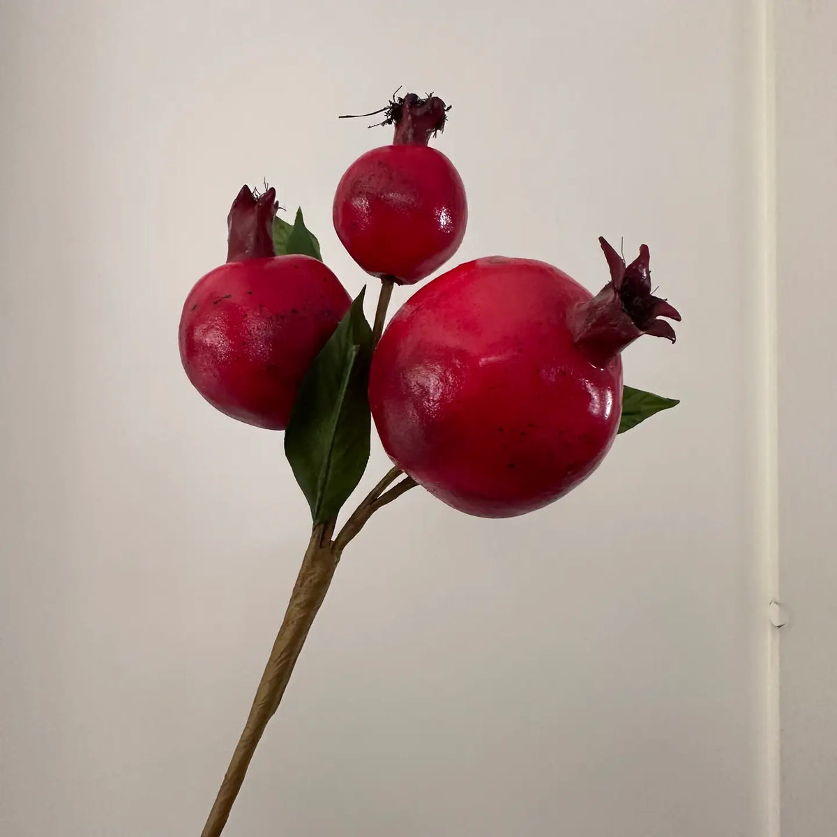 13" Faux Pomegranate Pick Red / Burgundy Pick