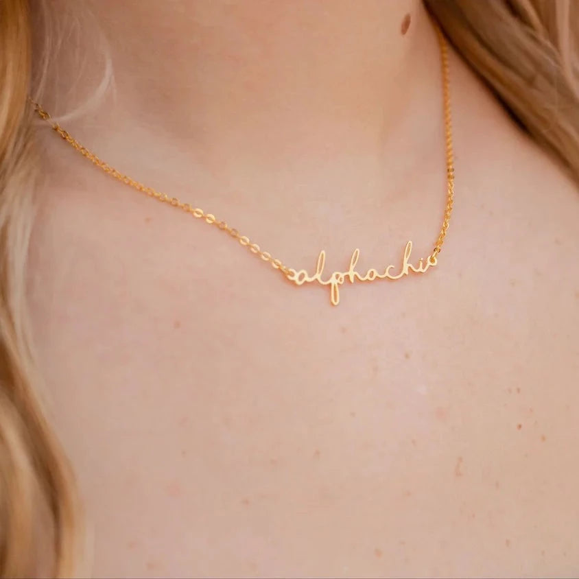 Sorority Script Necklace