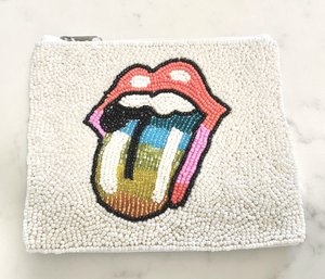 Brunch & Bubbly Beaded Extra Large Coin Purse